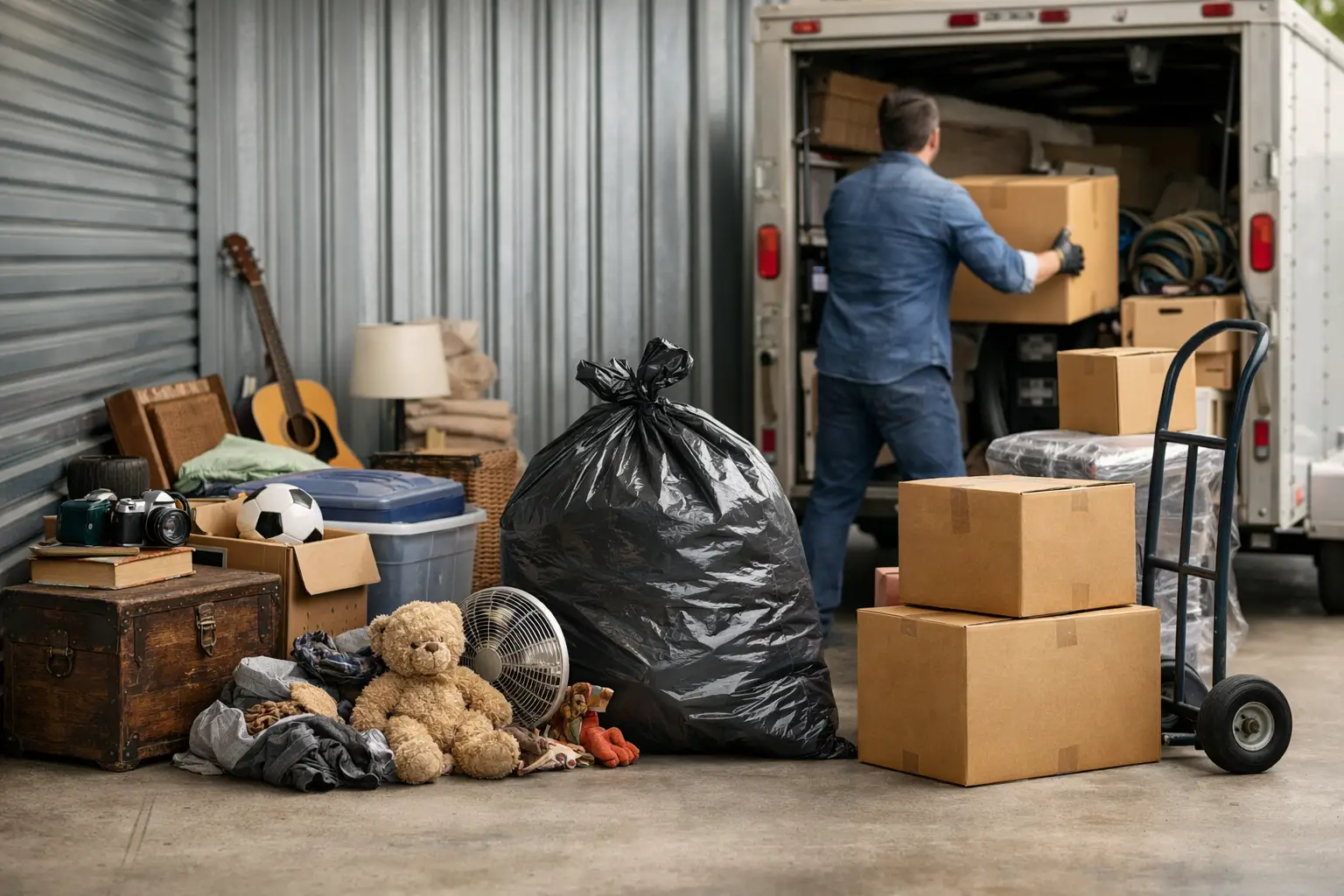 Storage Unit Cleanout: Keep, Toss, or Haul